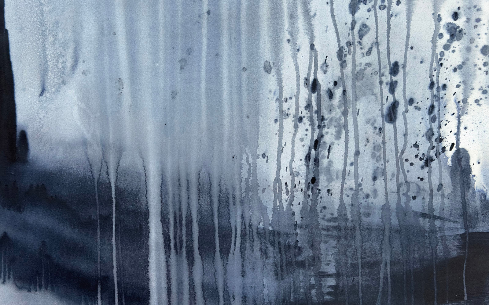 Abstract night landscape painting inspired by insomnia and nocturnal observation by Canadian artist Lucie Arsenault